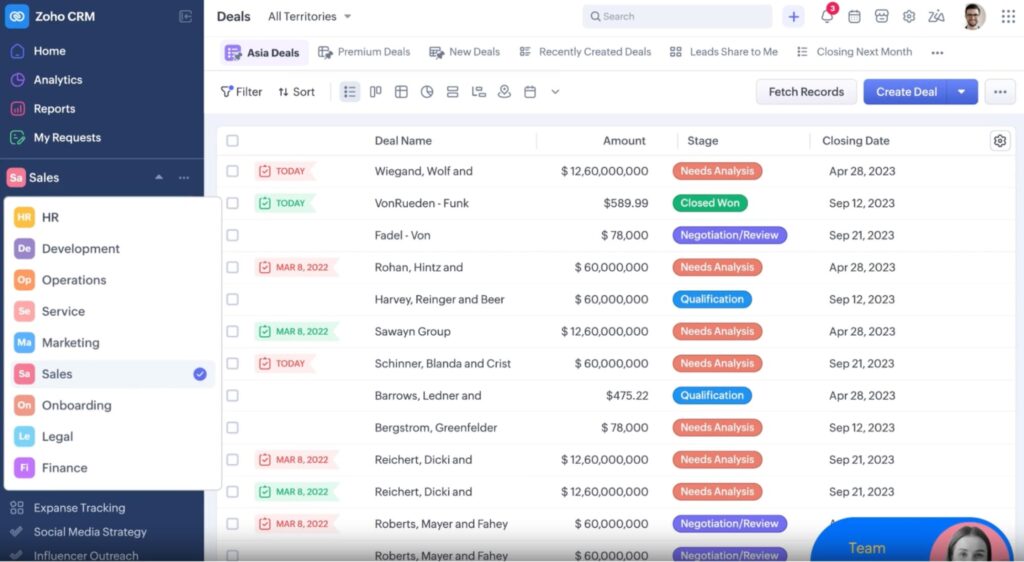 zoho crm