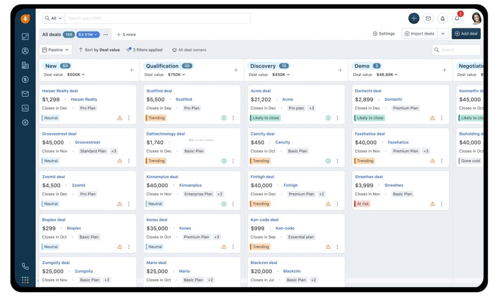 freshsales crm for linkedin leads