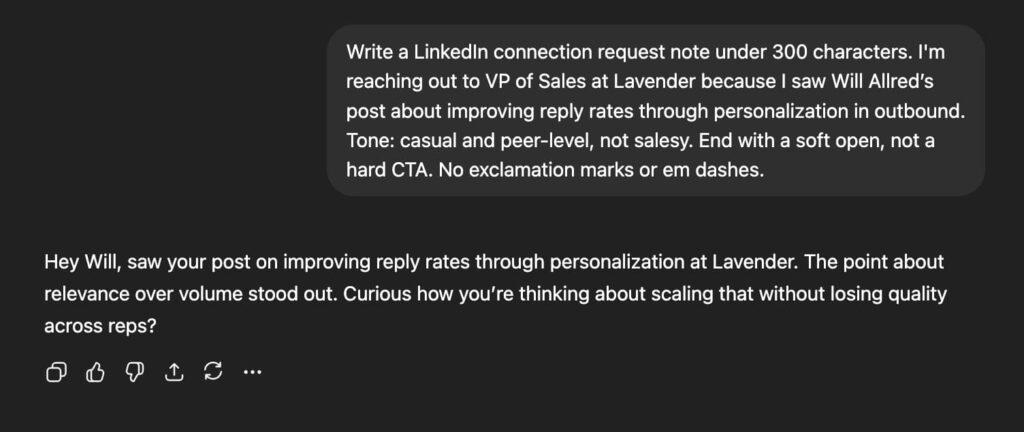 ChatGPT prompts for sales