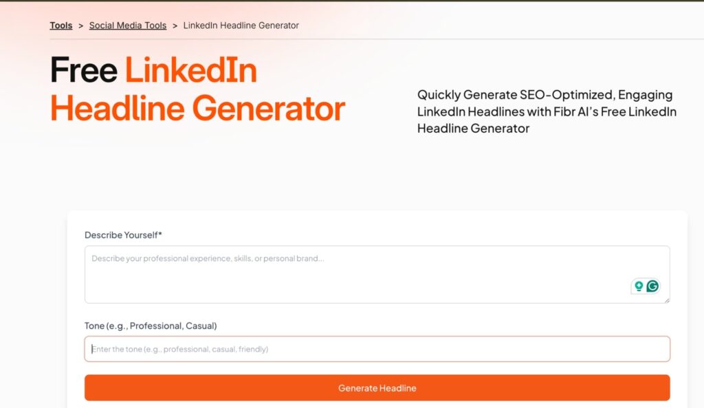 LinkedIn headline examples