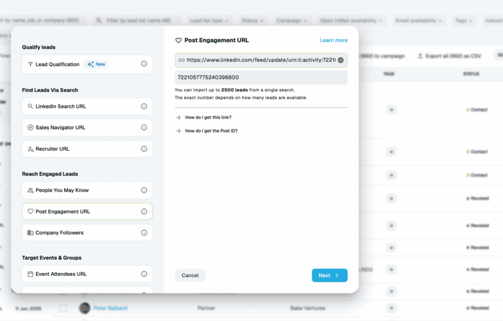 expandi scraping post engagement