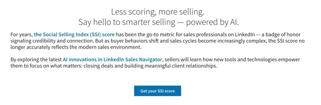 ssi score linkedin