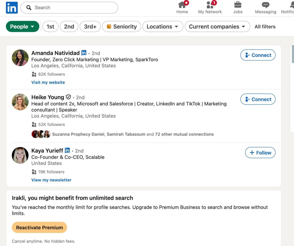 LinkedIn Sales Navigator Pricing