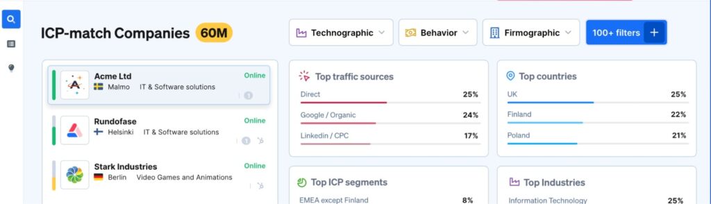 B2B prospecting tool