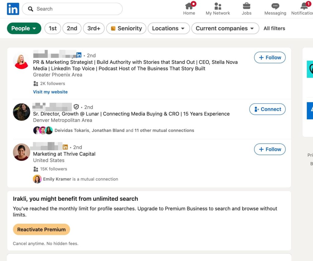 linkedin premium cost
