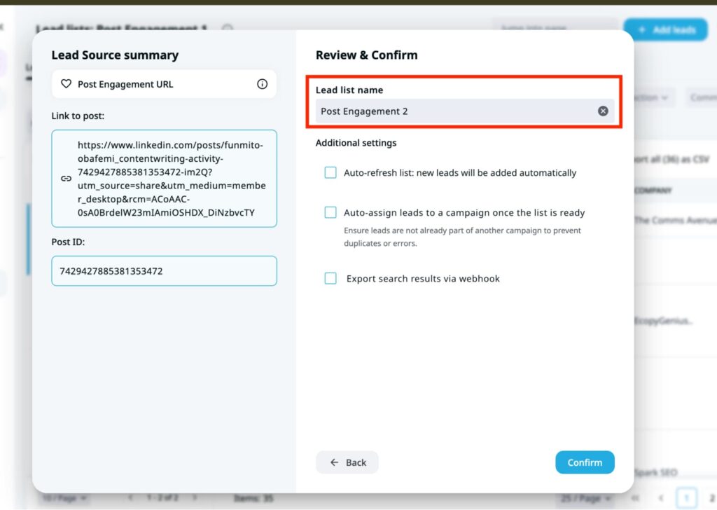 lead generation cost