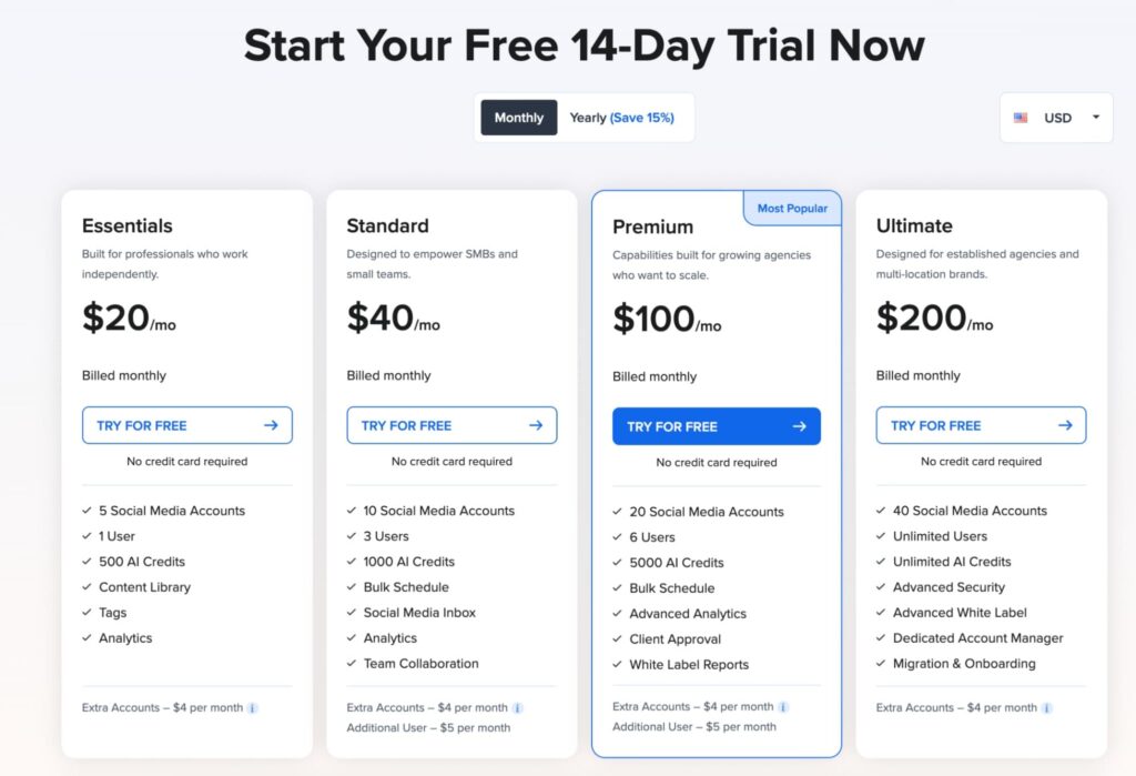Socialpilot pricing