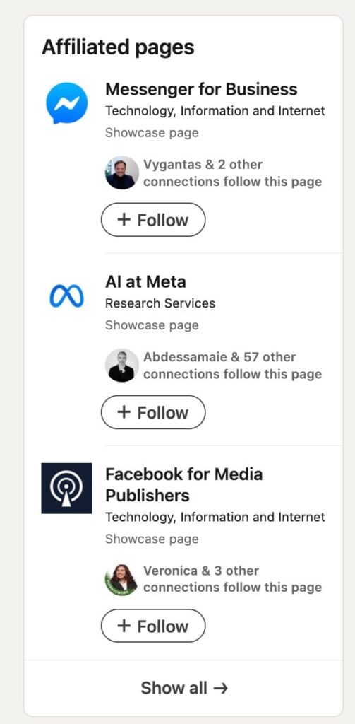 linkedin-showcase-pages