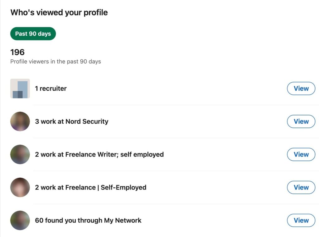 private mode linkedin