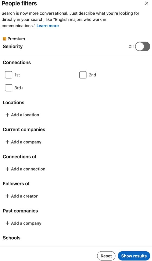 linkedin company profile search