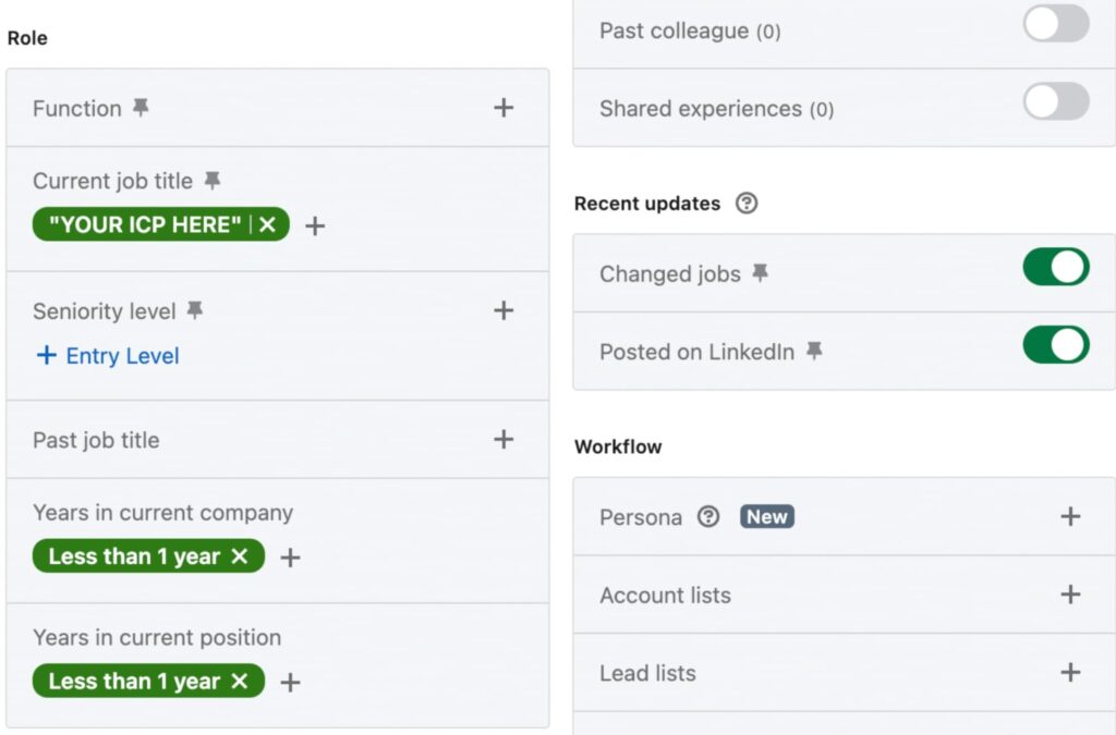 Sales Navigator advanced search