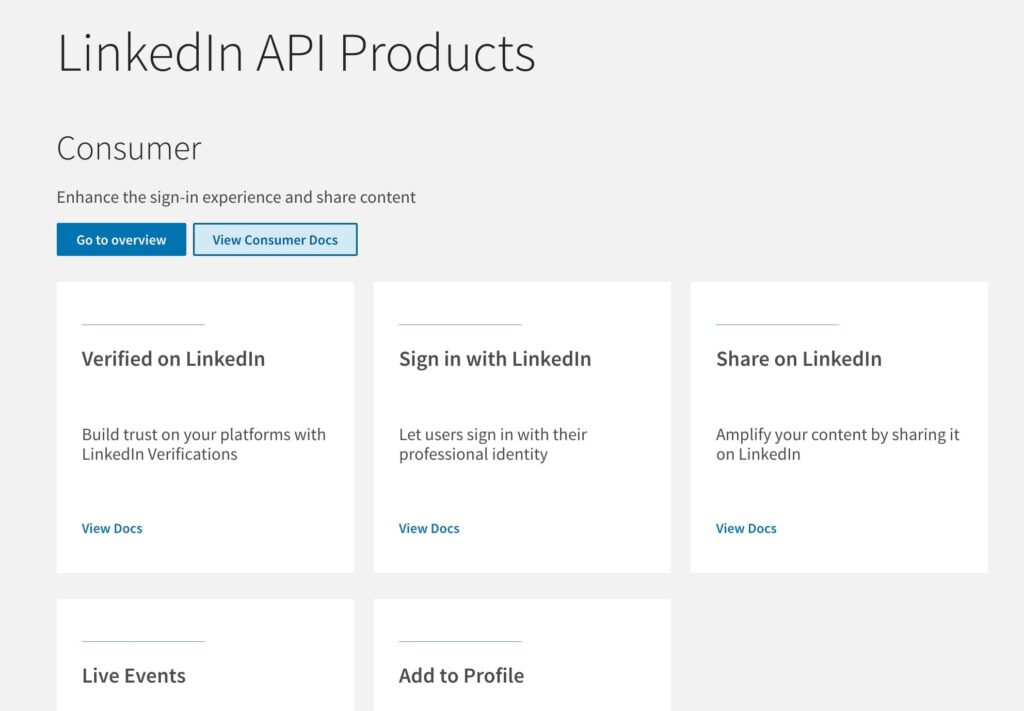 linkedin-api-products