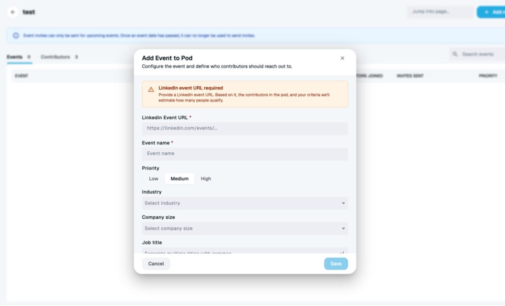 linkedin events for lead generation