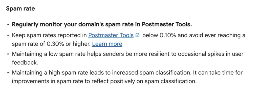 google-spam-rate