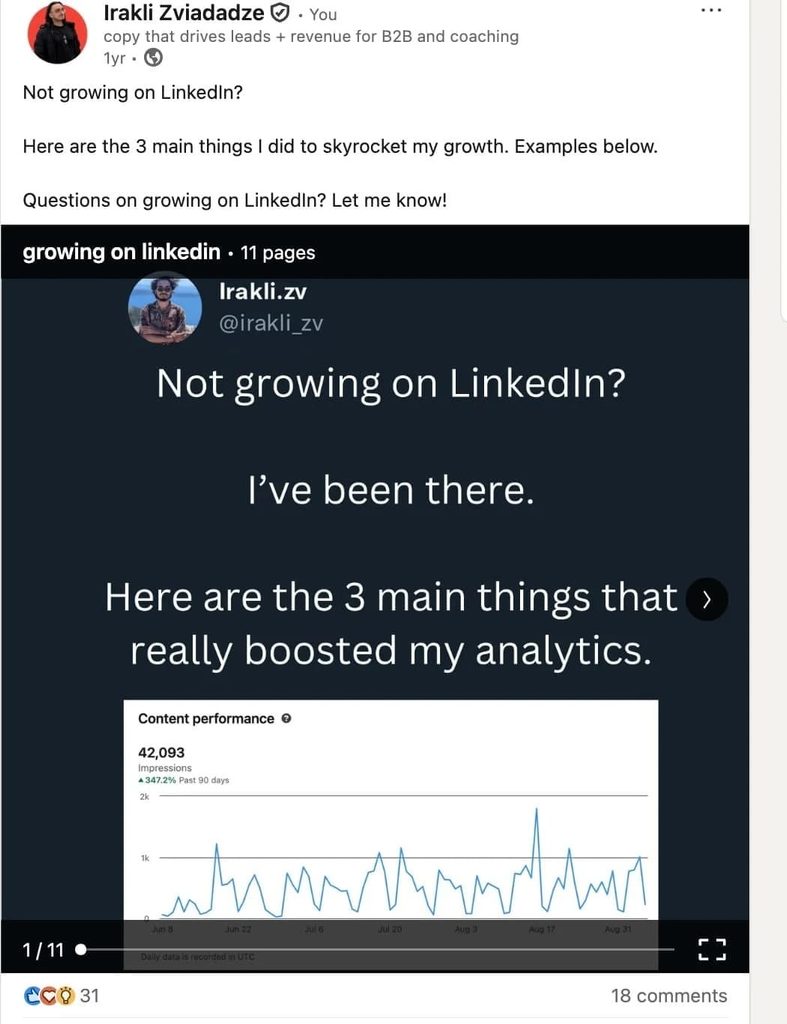 linkedin pdf carousel example