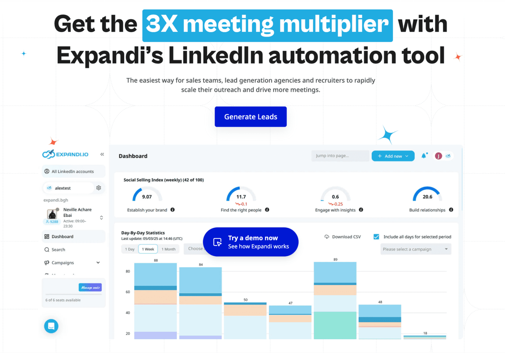 expandi linkedin automation to book more meetings