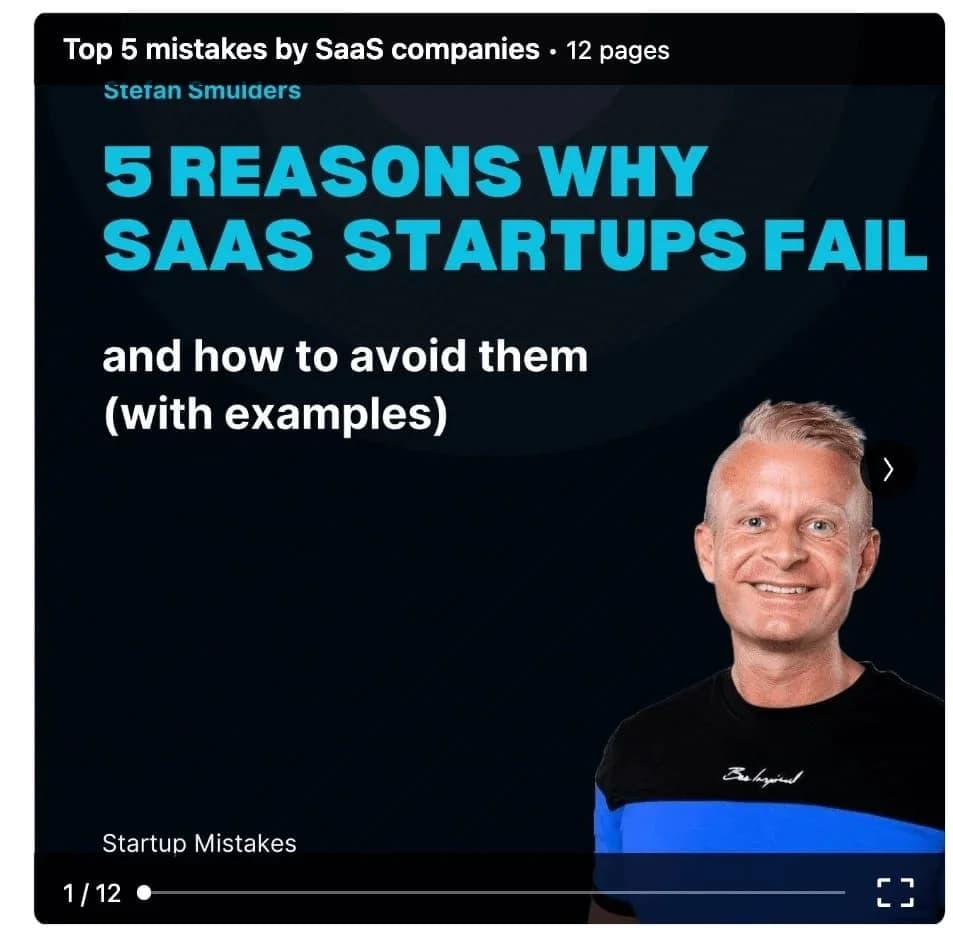 linkedin visual carousel post example
