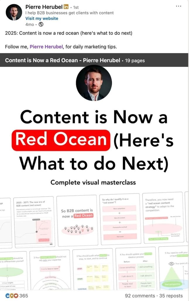 linkedin problem solution carousel example