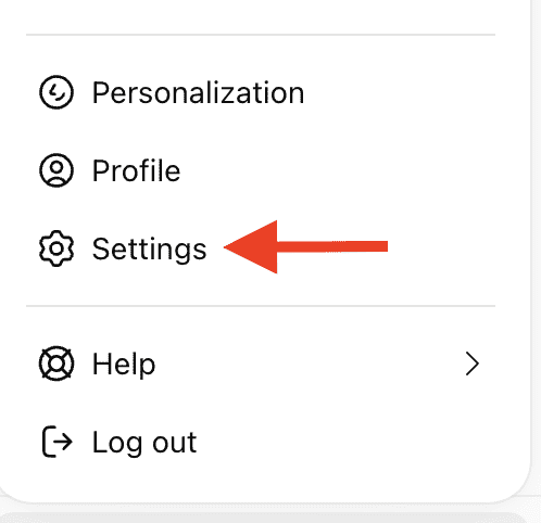 Open Settings from your ChatGPT profile menu. ChatGPT MCP plugin