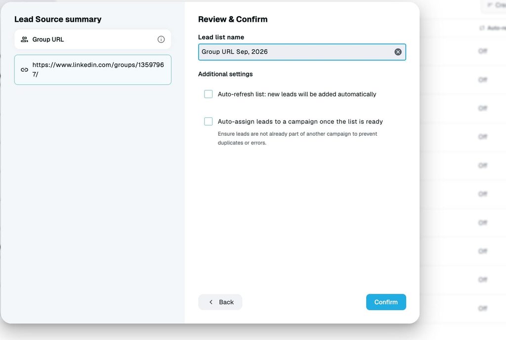 scraping linkedin group with expandi