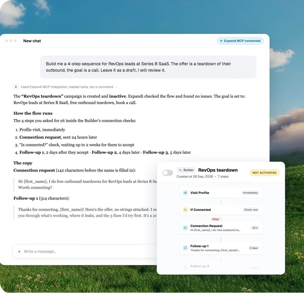 ai-built linkedin campaign draft waiting for activation